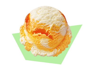 オレンジのアイスクリーム